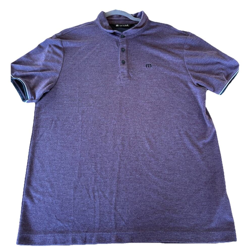 Travis Mathew Men's Size XL Prestige Polo Short Sleeve Purple EUC